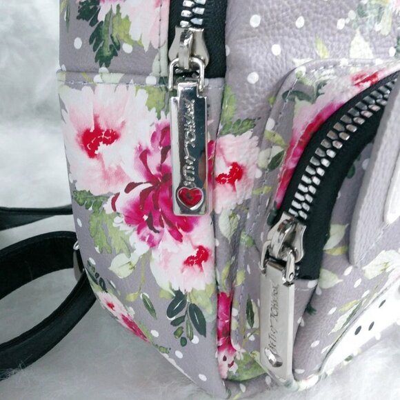 Betsey Johnson French Bulldog Mini Backpack with Matching Credit Card Wallet - Picture 7 of 16